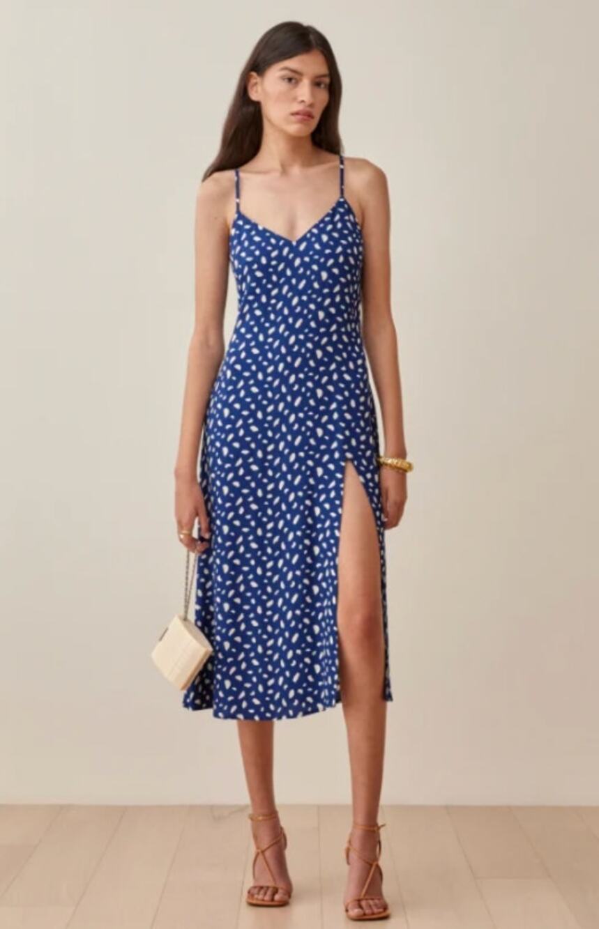 Reformation blue Crimini midi dress